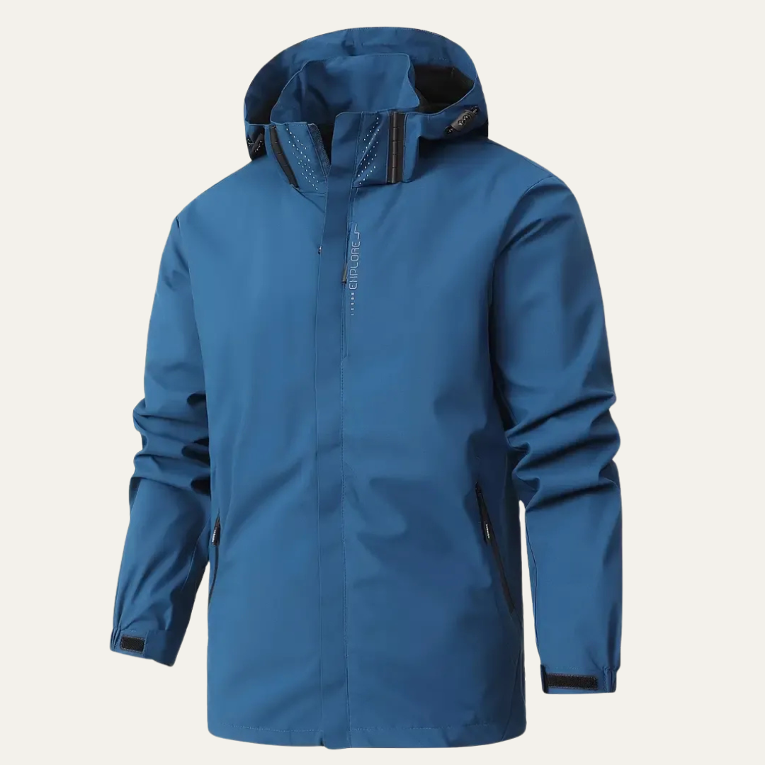Men’s Waterproof Windproof High Neck Outdoor Shell Jacket