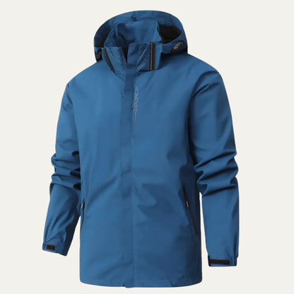 Men’s Waterproof Windproof High Neck Outdoor Shell Jacket