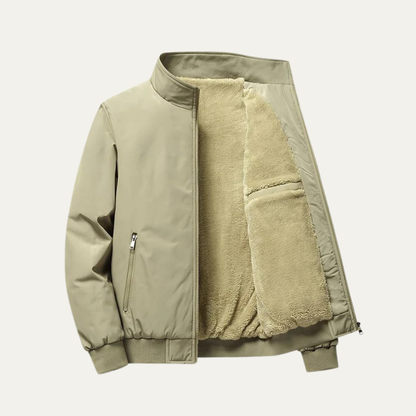 Men’s Warm Faux Fur Lined Flight Jacket