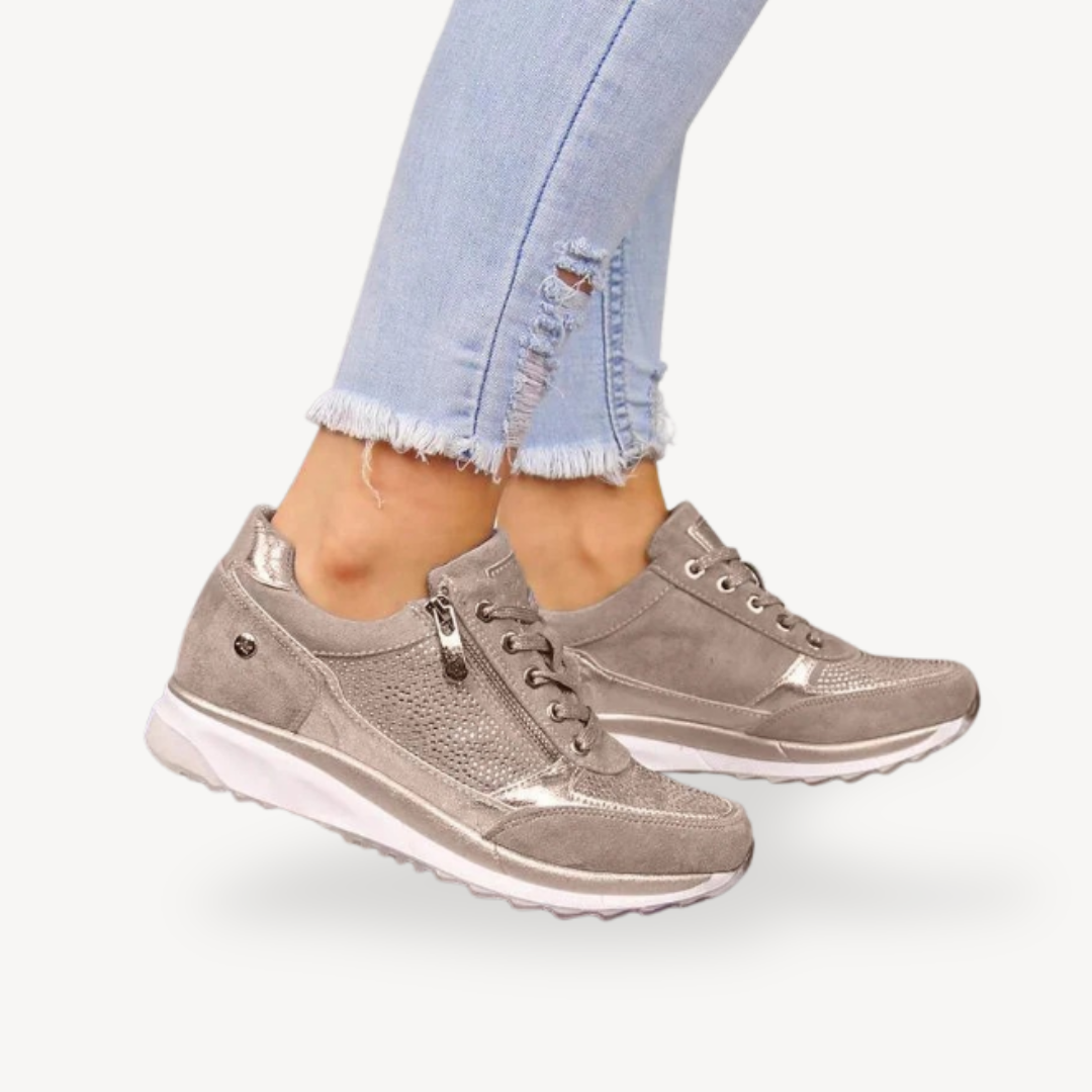 Women's Orthopedic Suede Wedge Sneakers