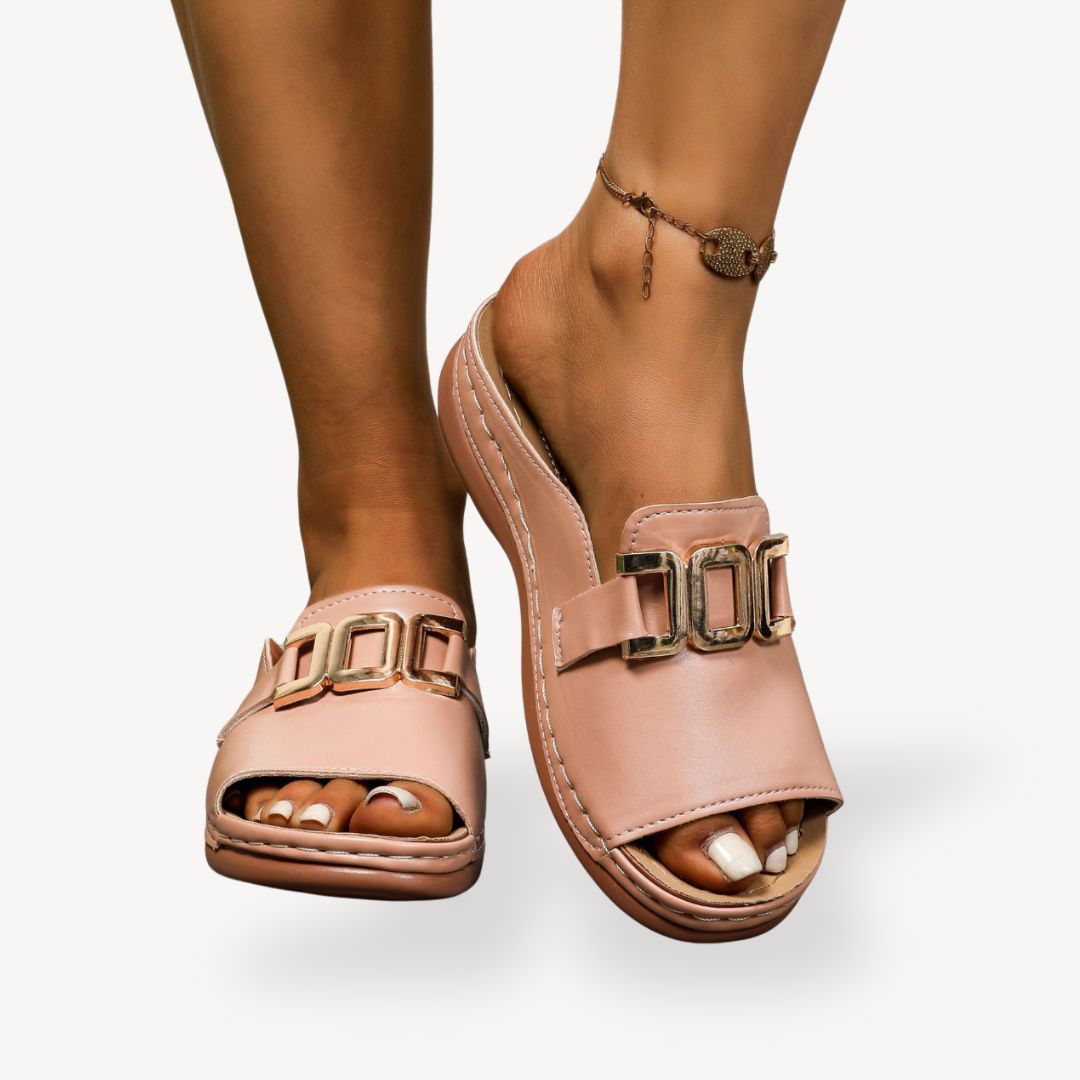 Orthopedic Buckle Flat Sandals Women