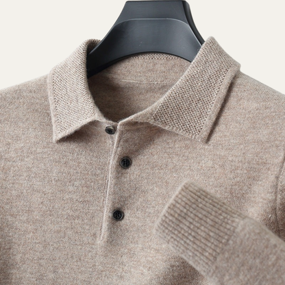 Men’s Smooth Knit Polo Sweater