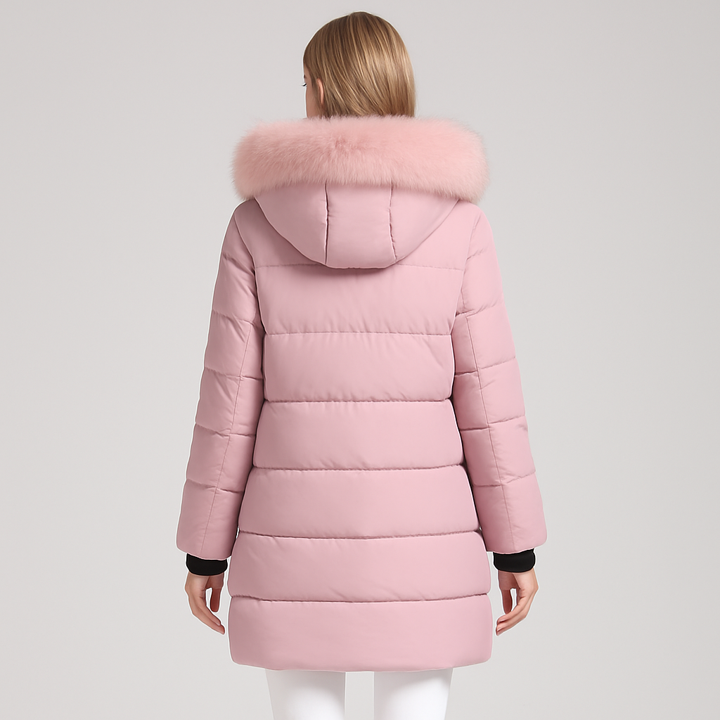 Alexis | Puffer Coat - Oversized Quilted Winter Outerwear with Fur Hood for Women
