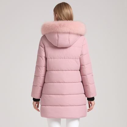 Alexis | Puffer Coat - Oversized Quilted Winter Outerwear with Fur Hood for Women