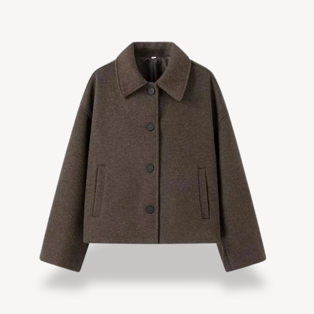 Women's Brown Oversized Short Jacket