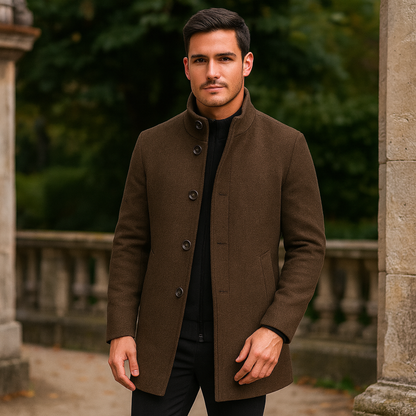 Men’s Double Layer Light Coat with Quilted Inner Vest