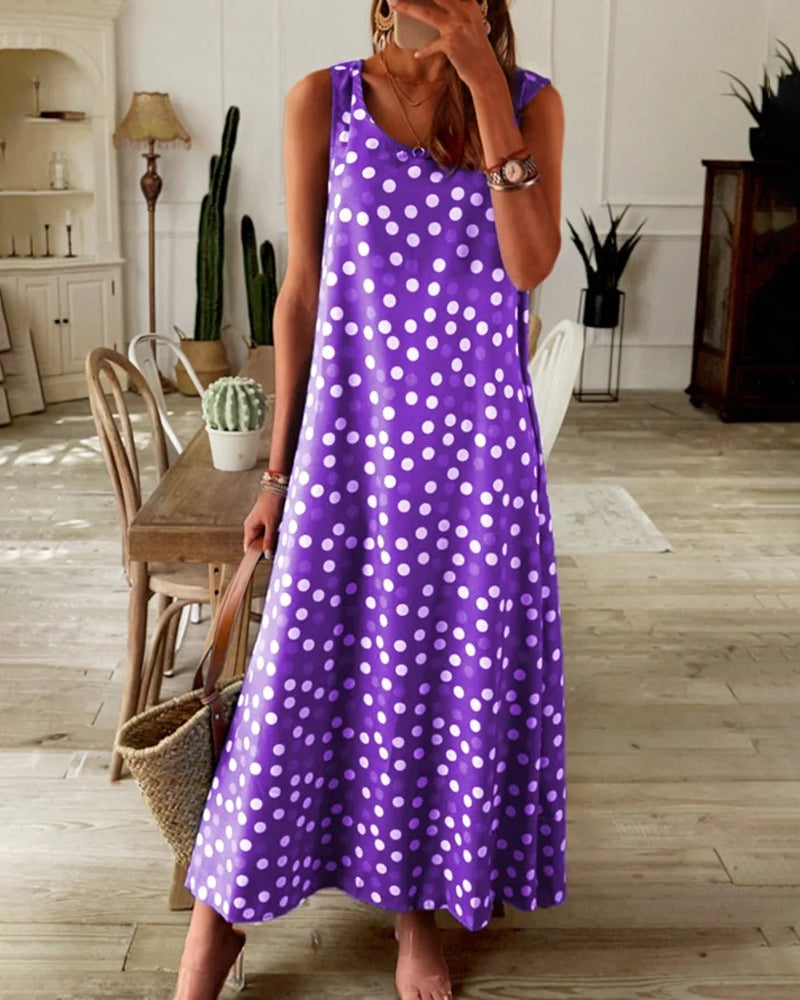 Summer Floral Print Long Maxi Dress for Women