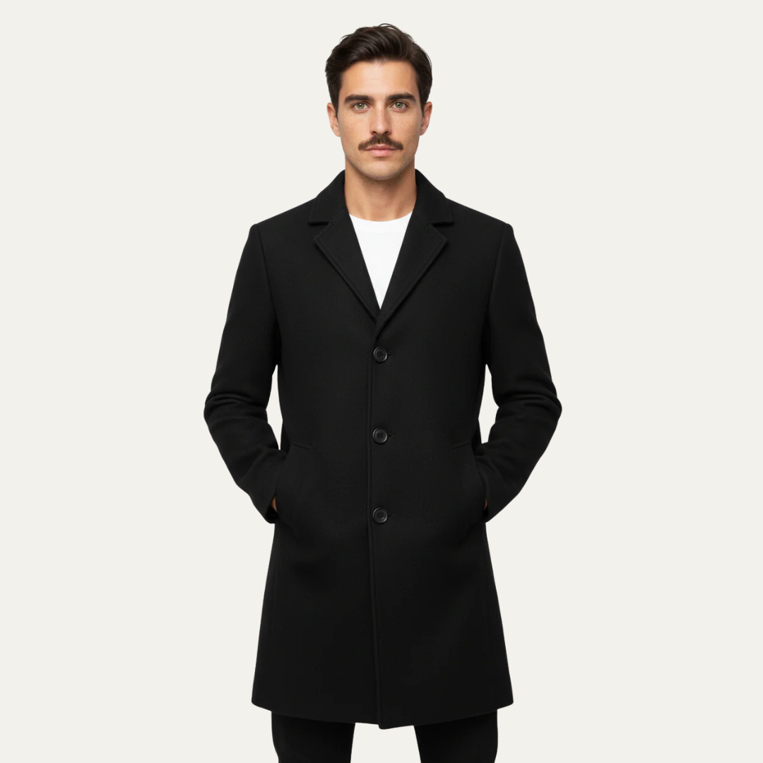 Men’s Classic Winter Single-Breasted Trench Coat
