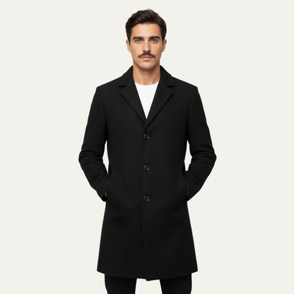 Men’s Classic Winter Single-Breasted Trench Coat