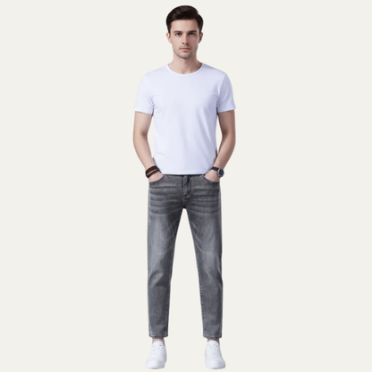 Men’s Slim Straight Vintage Denim Pants