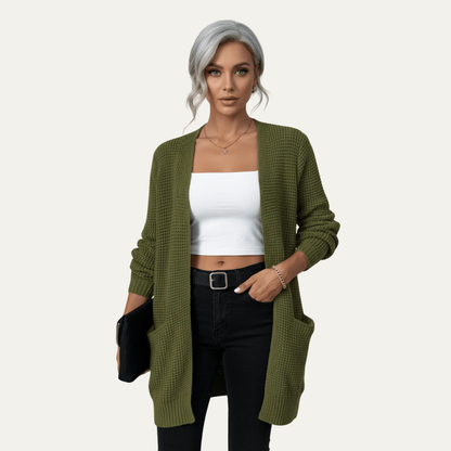 Men’s Open Front Relaxed Knit Cardigan