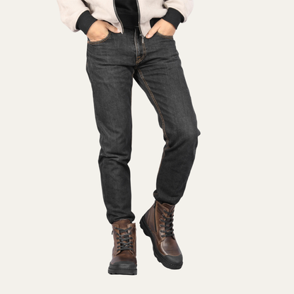 The Corvara Men’s Warm Fur Lined Leather Winter Ankle Boots
