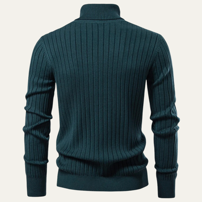 The Broadway Men’s Ribbed Turtleneck Winter Knit Jumper