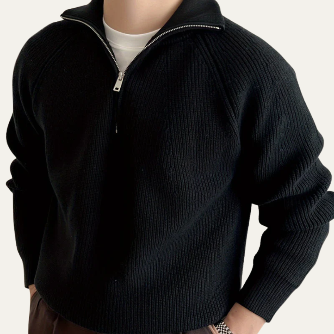 Men’s Classic Style Heavy Knit Quarter Zip