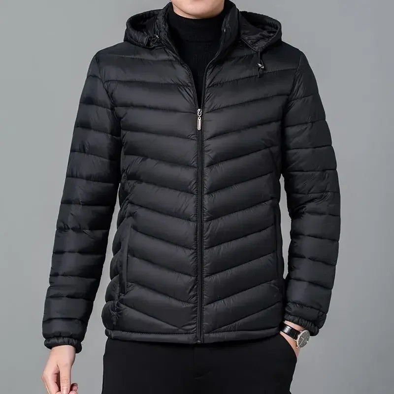 Warm Waterproof Men's Zip Up Parka Jacket