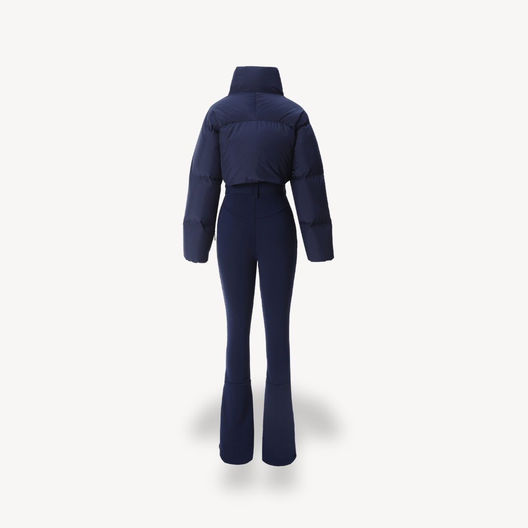 Women's Puffer Jacket with Belted Pants