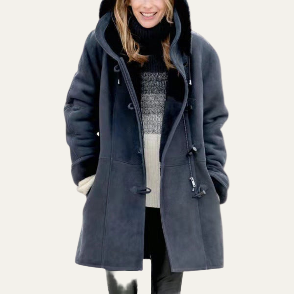 Women’s Warm Furry Lapel Button Jacket