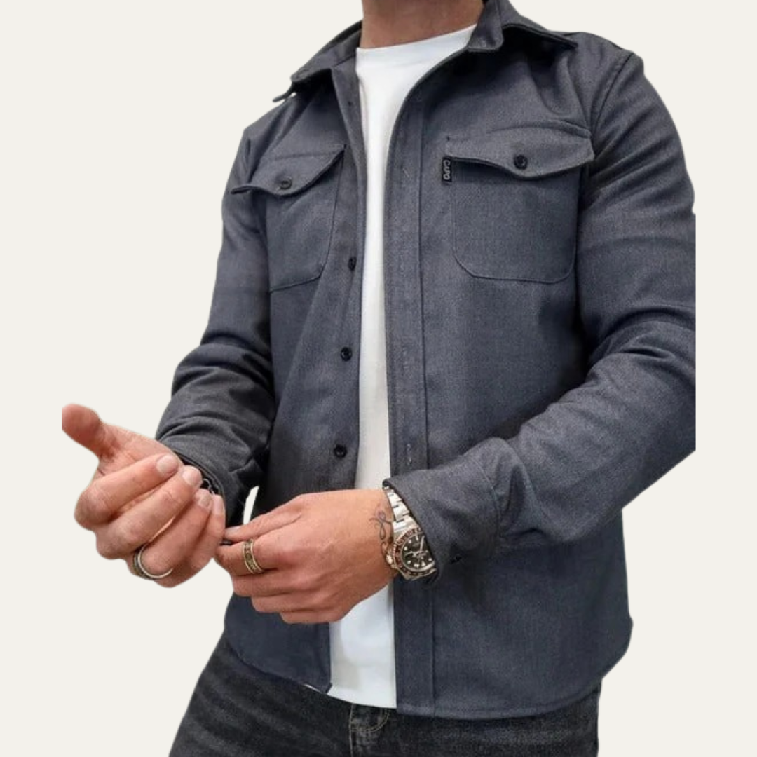 Men’s Casual Button Front Overshirt