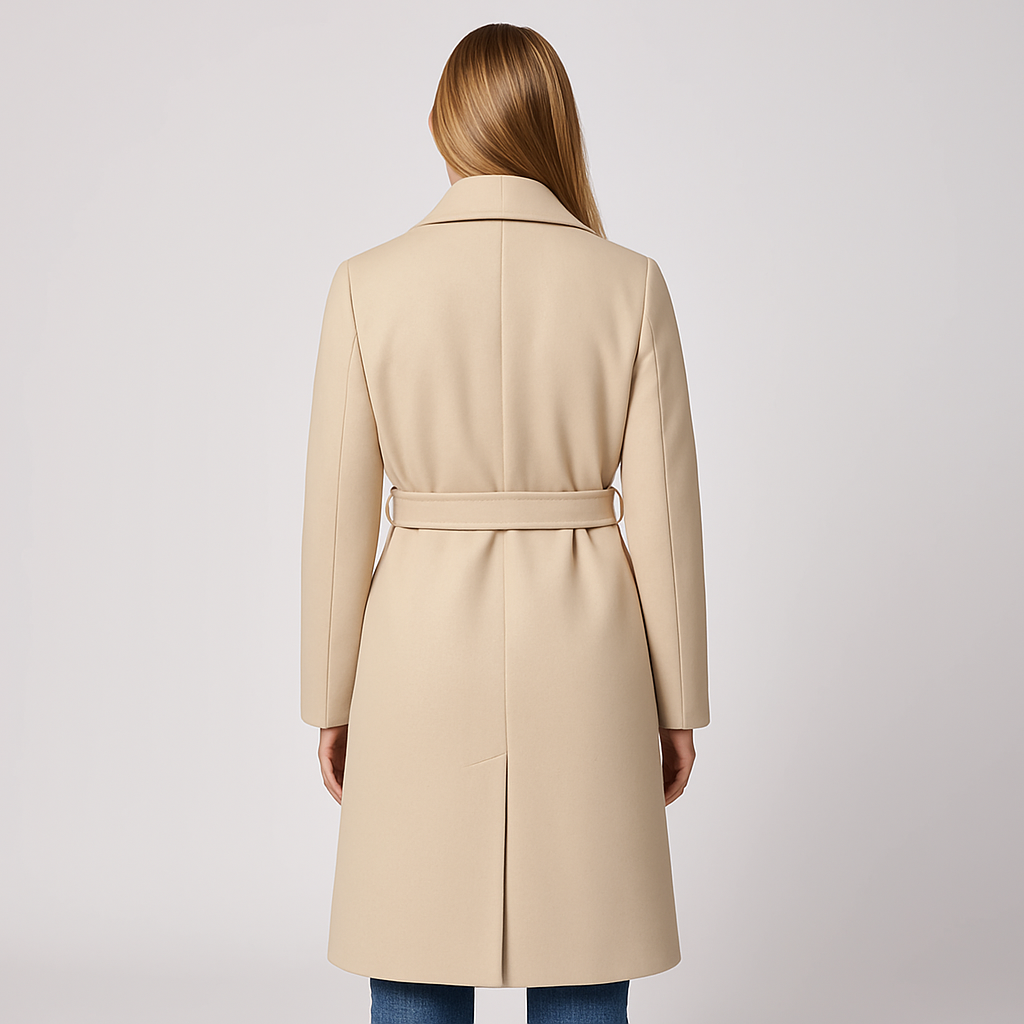 Coleen | Winter Coat - Double-Breasted Classic Outerwear with Waist Belt for Women