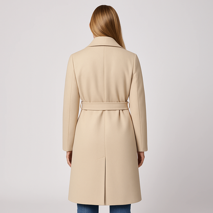 Coleen | Winter Coat - Double-Breasted Classic Outerwear with Waist Belt for Women