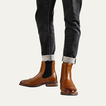 The Margate Men’s Classic Slip On Leather Chelsea Boots