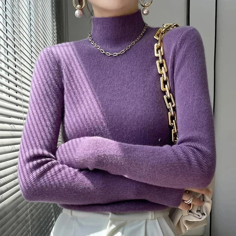 Warm Close Fit Winter Wool Sweater for Women