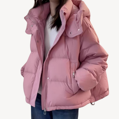 Puffer Jacket with Hood for Women