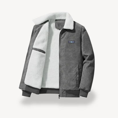 Men's Corduroy Sherpa Lined Bomber Jacket