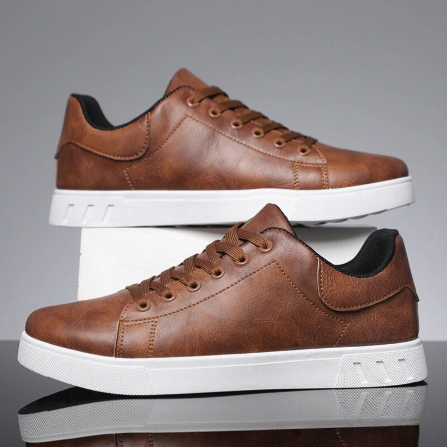 Stylish Leather Lace Up Shoes - Comfortable Casual Wear