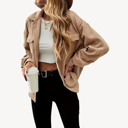 Women's Corduroy Button-Down Jacket