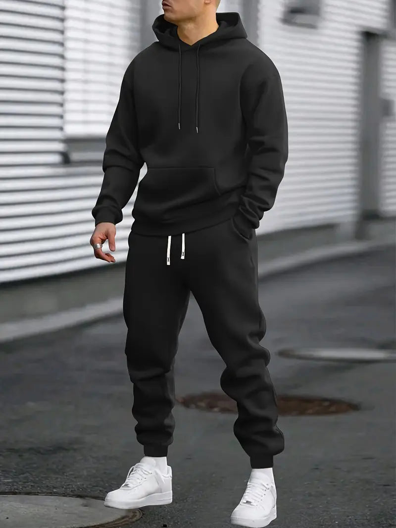 Men's 2-Piece Hooded Sweat Suit Set