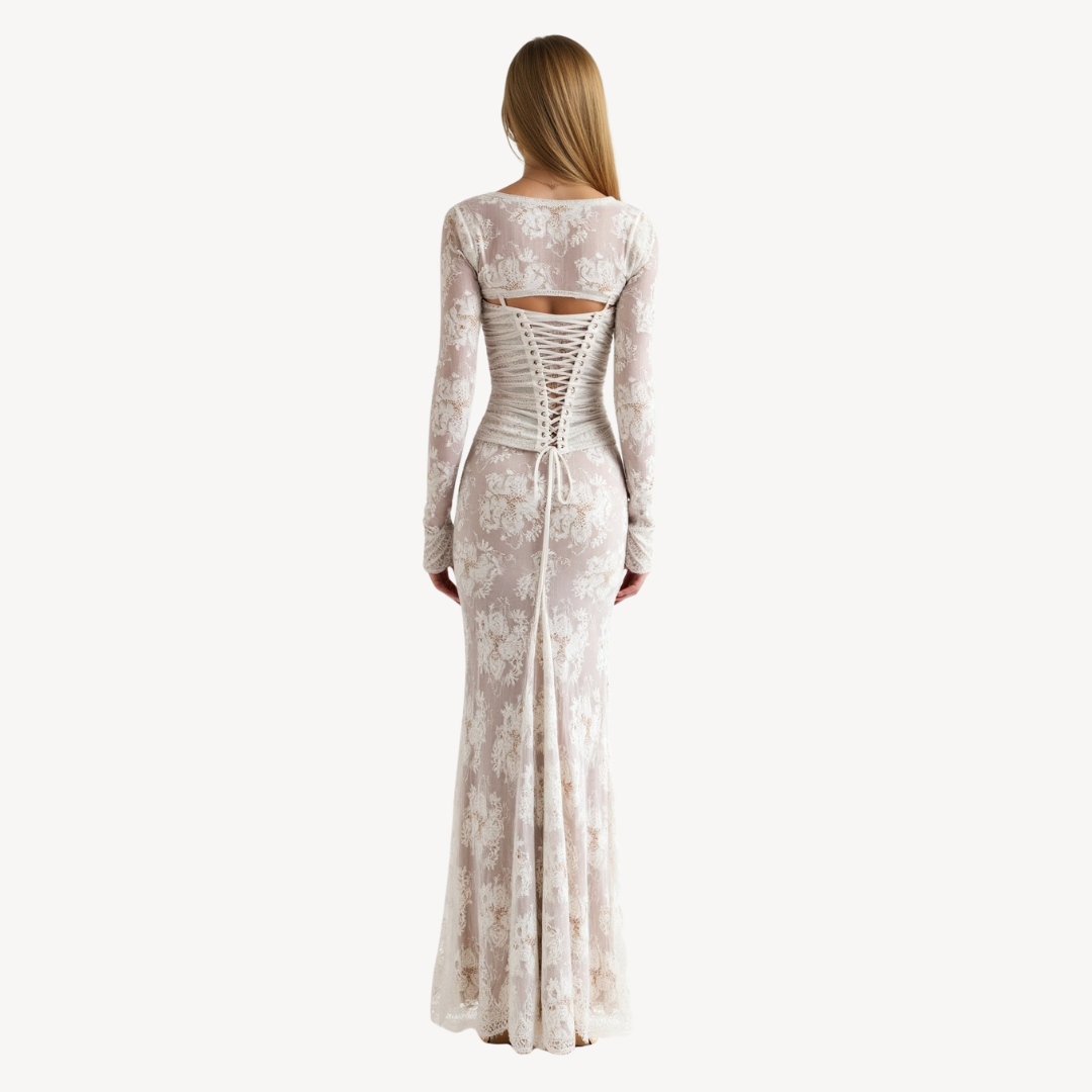 Women's Lace Dress Long Sleeve