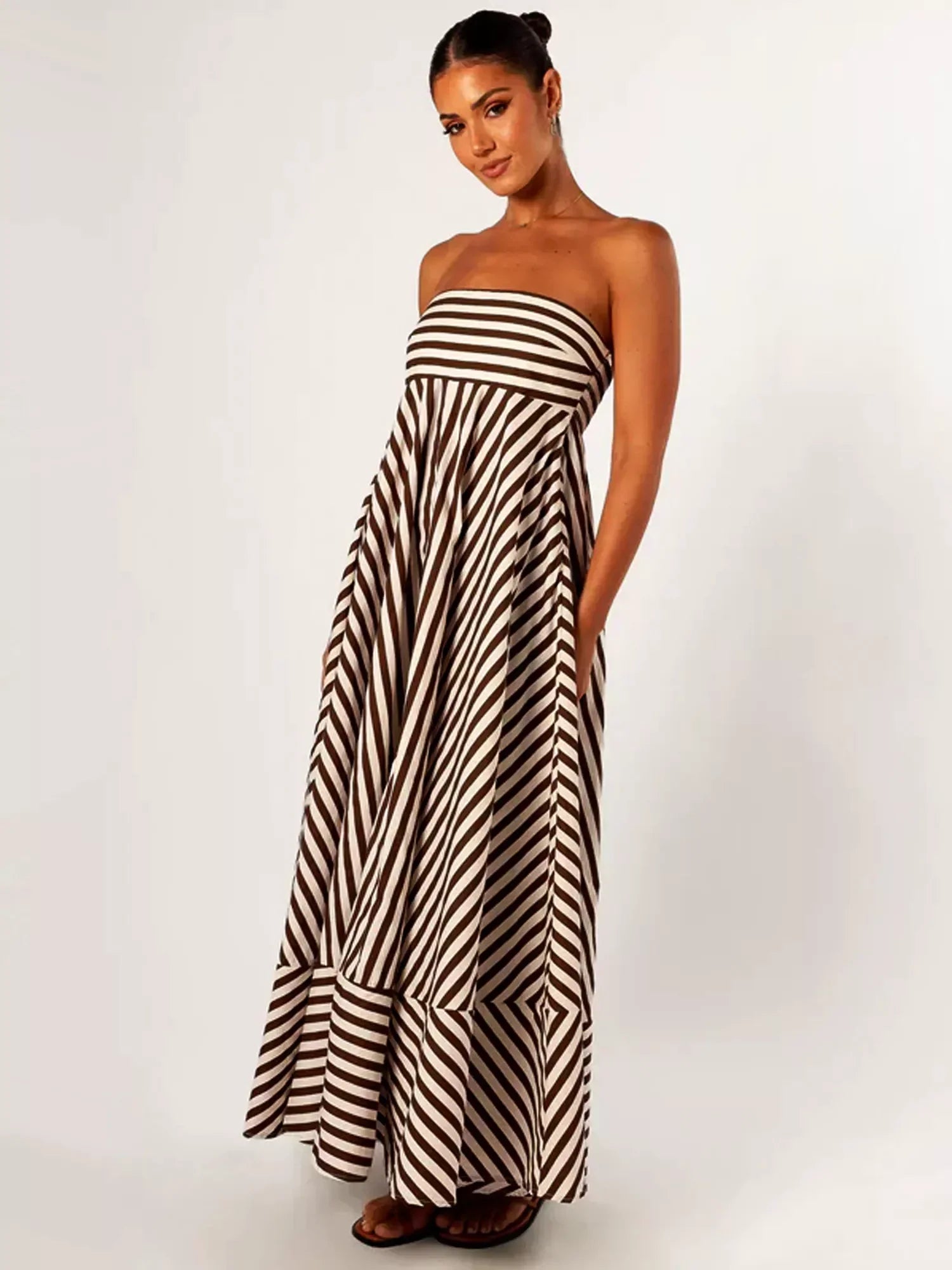 Beautiful Strapless Evening Maxi Dress for Women - BritishElegance