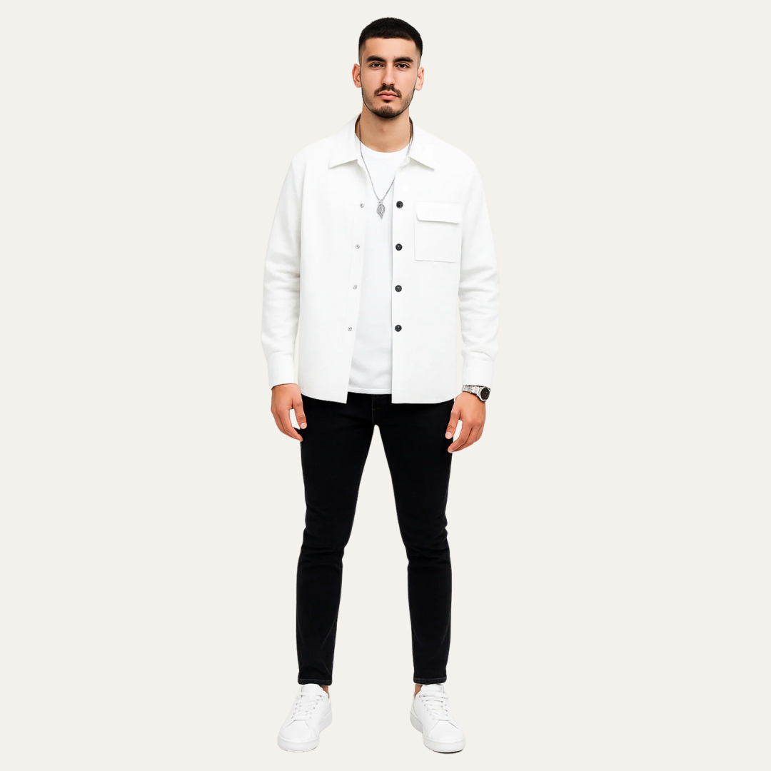 Men’s Textured Quilted Shacket