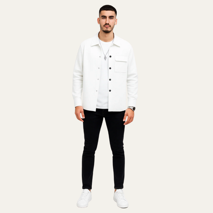 Men’s Textured Quilted Shacket