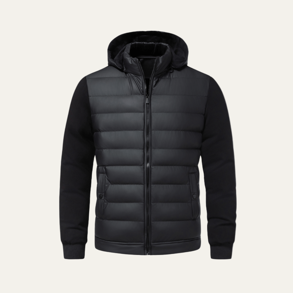 Men’s Outerwear Quilted Hooded Jacket