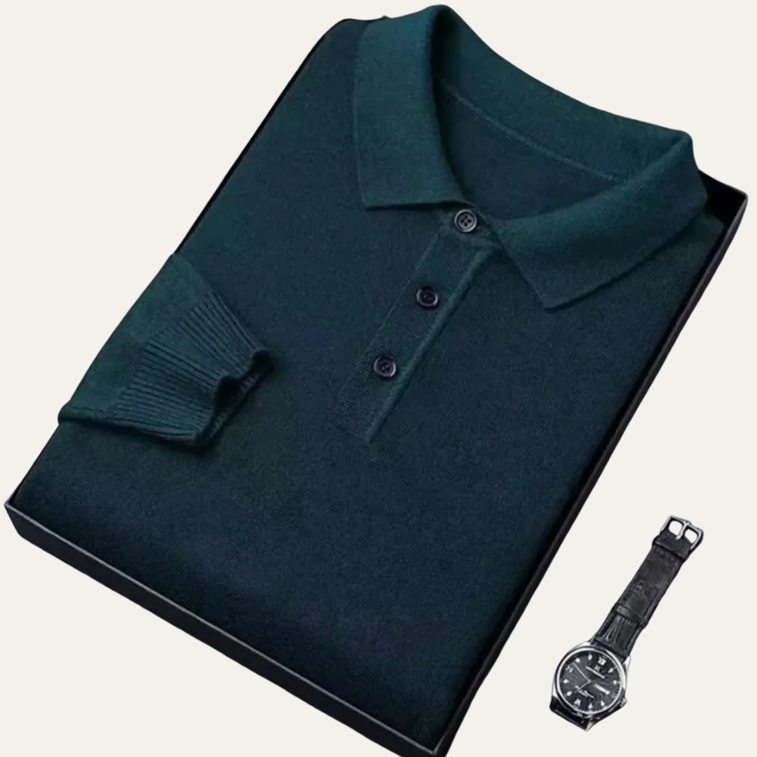 Men’s Cashmere Knitted Polo Shirt