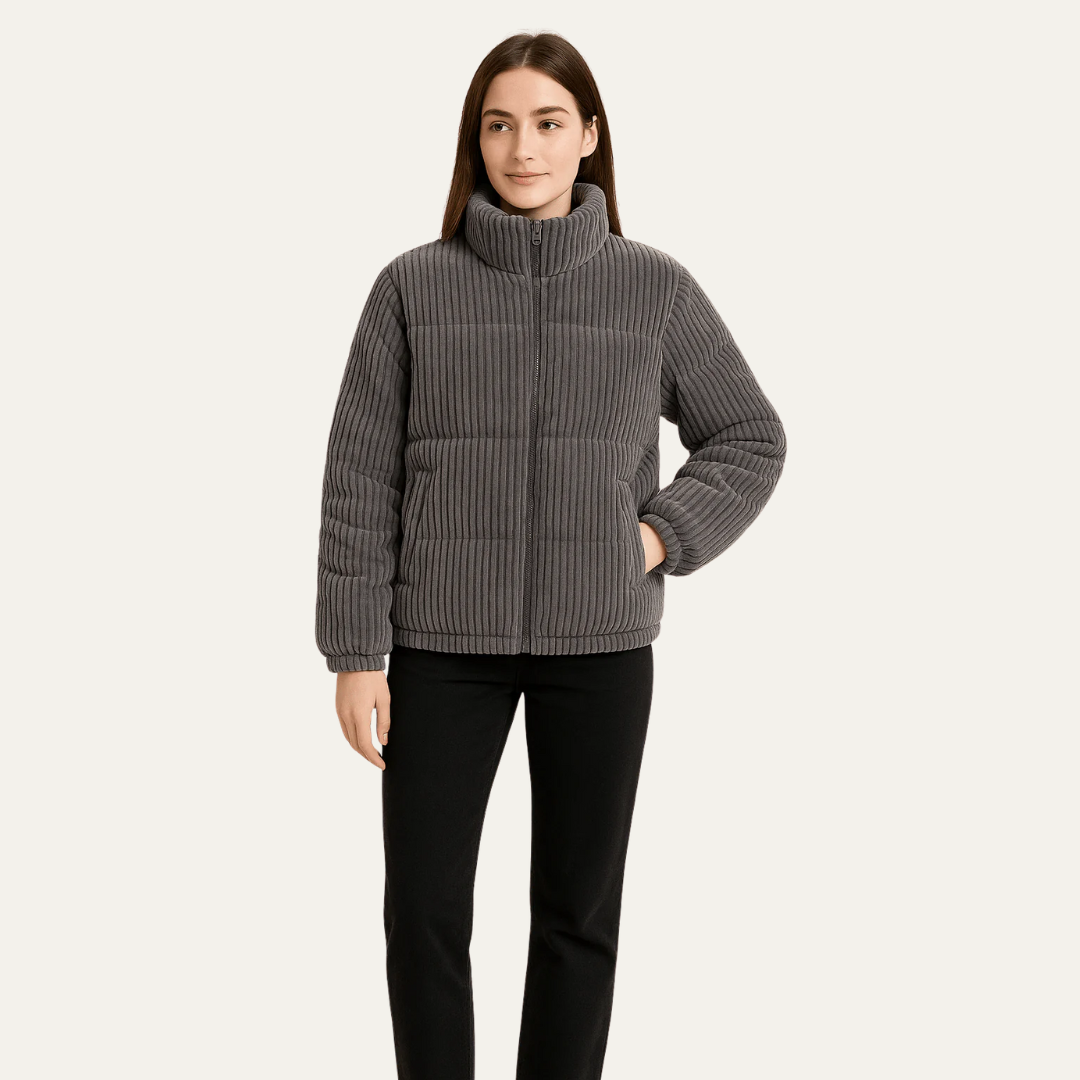 Women’s Corduroy Cropped Puffer Jacket