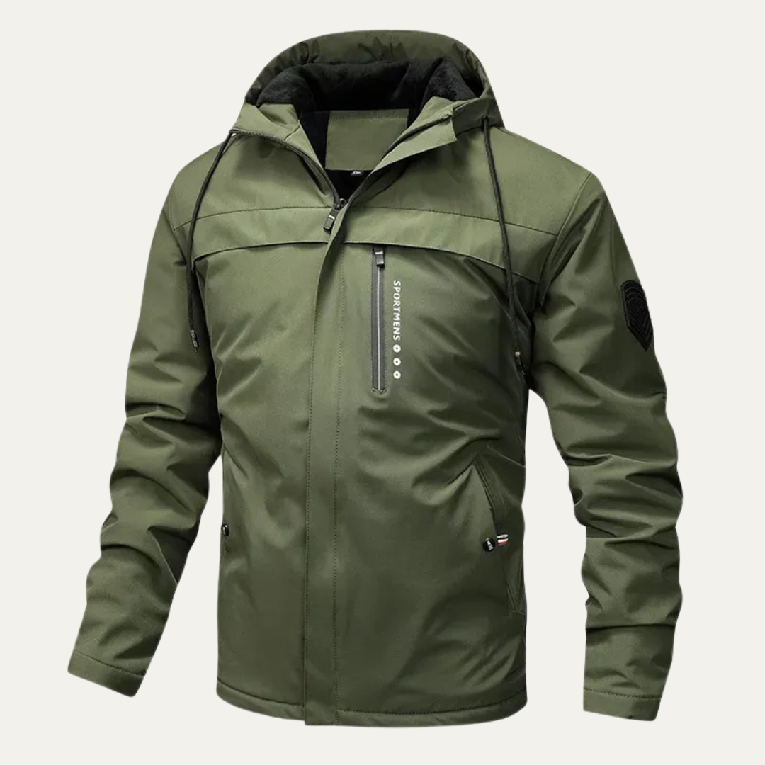 Men’s Insulated Hooded Winter Parka with Plush Lining