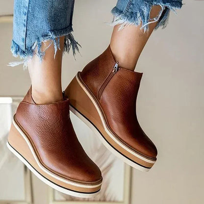 Isla Ankle-Length Chelsea Boots | Platform Layered Sole Chelsea Boots