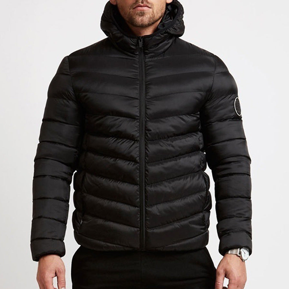 Warm Men's Hooded Puffer Coat - BritishElegance