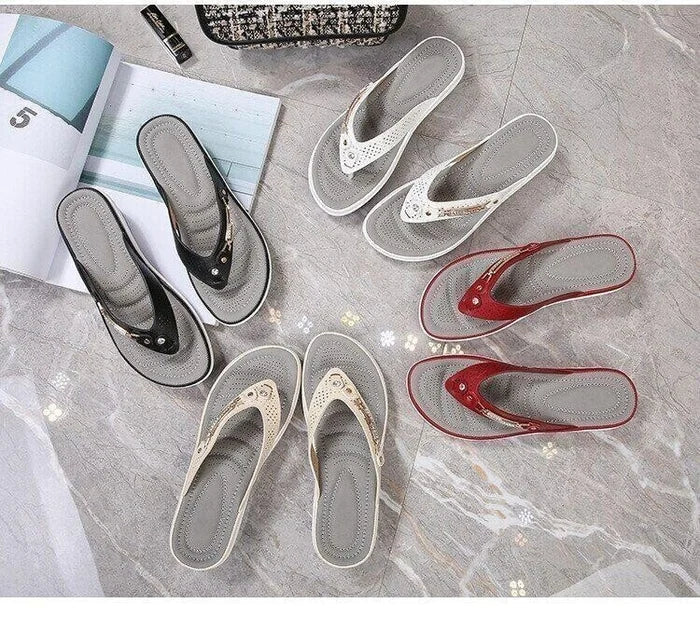 MarleyShoes™ | Soft Padded Flip Flops Thong Sandals