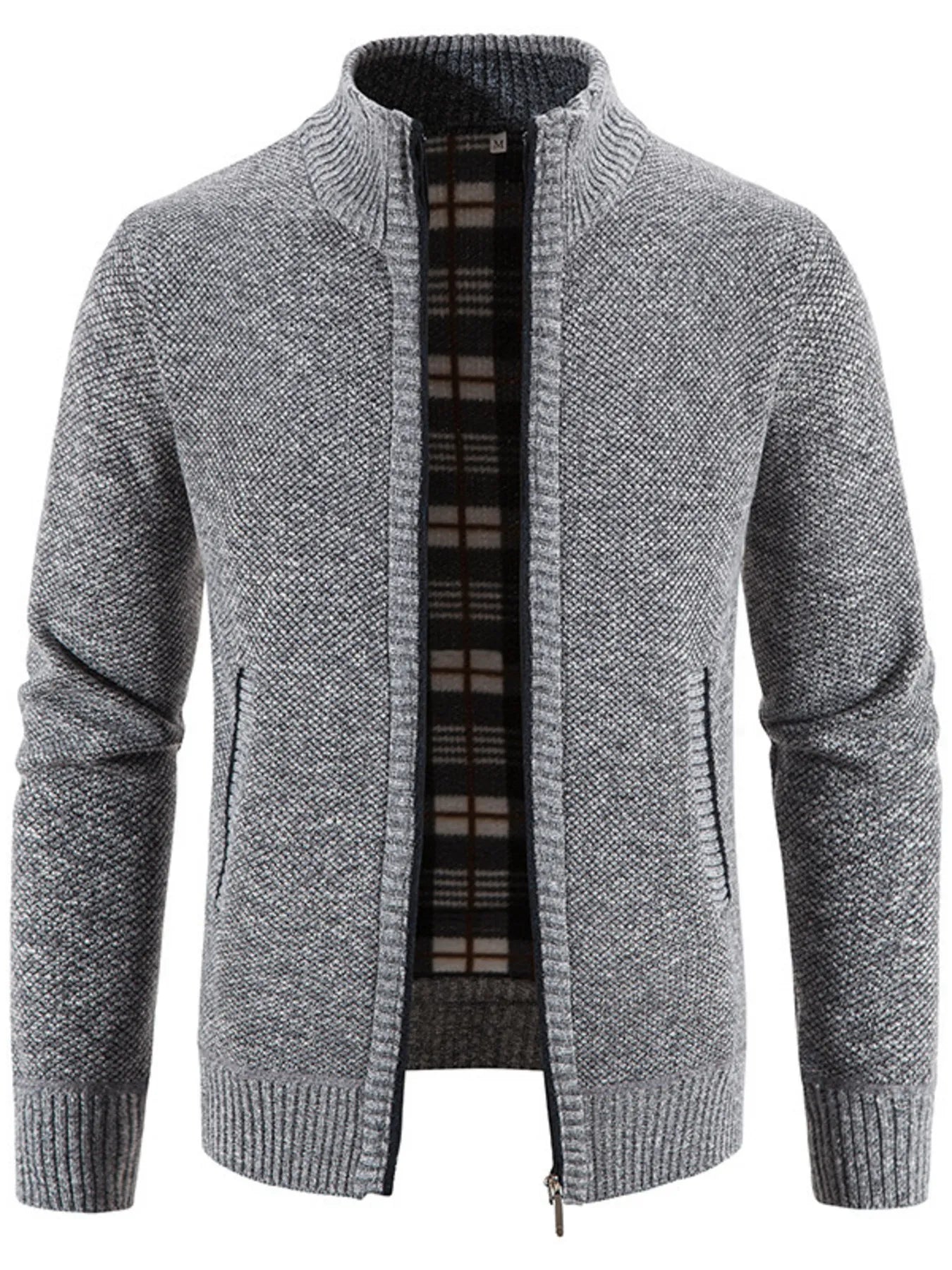 Big and Tall Mens Zip Up Sweater - BritishElegance