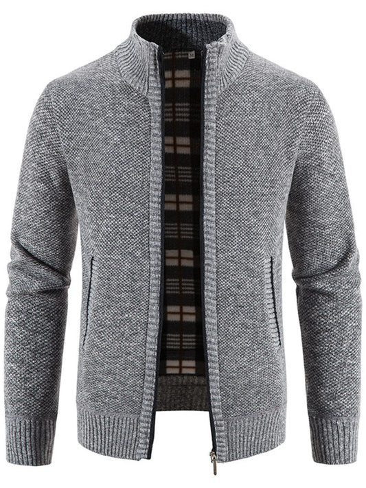 Big and Tall Mens Zip Up Sweater - BritishElegance