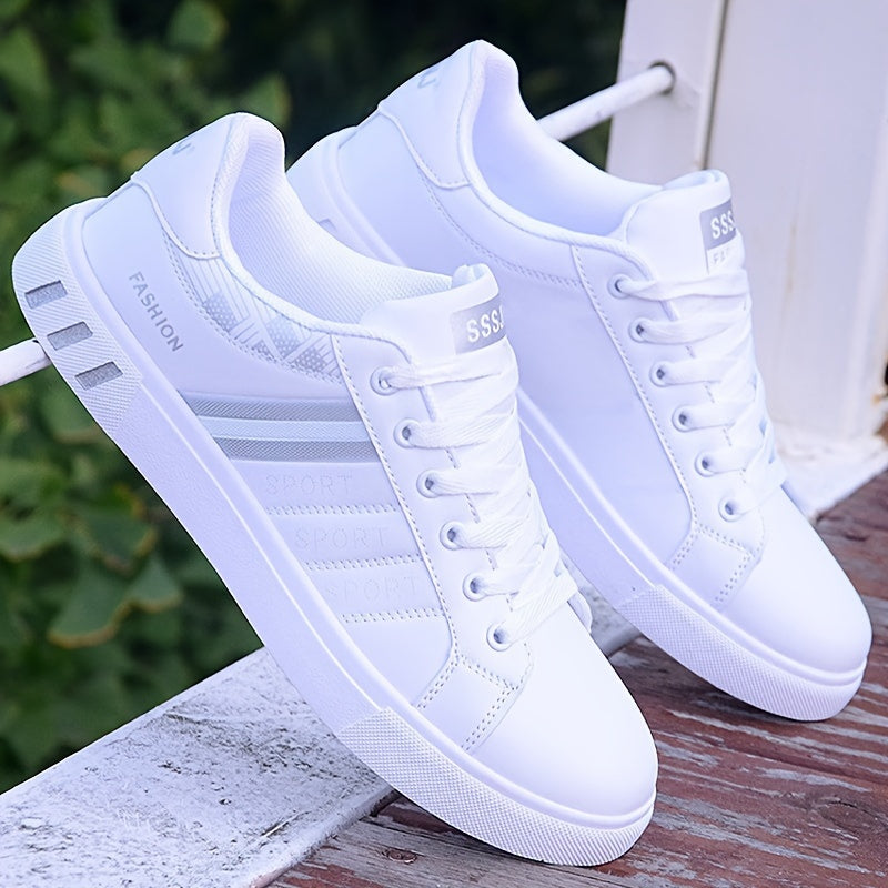 Casual Lightweight Mens Sneakers With Colorful Stripe Pattern