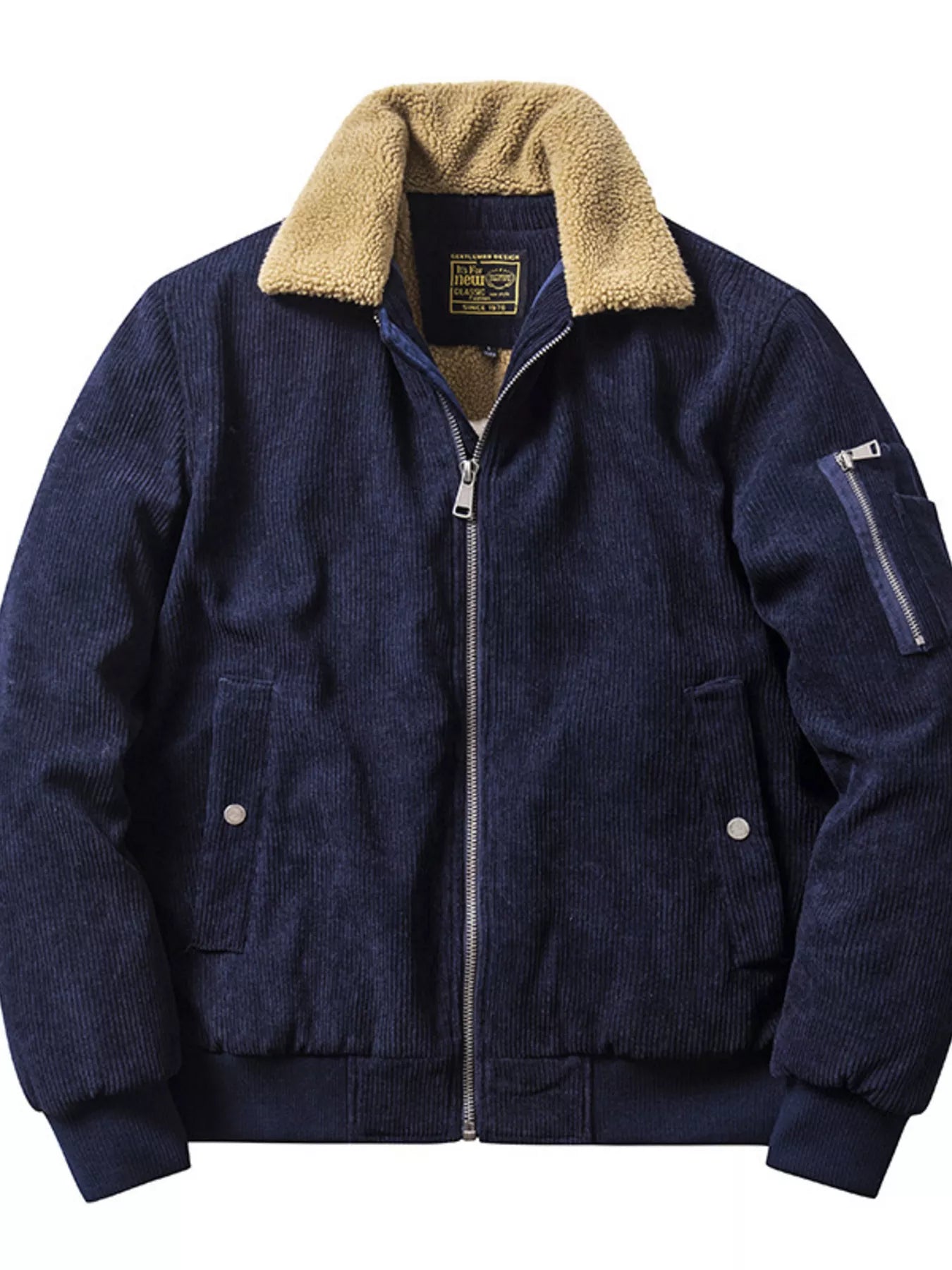 Big and Tall Fuzzy Corduroy Jacket