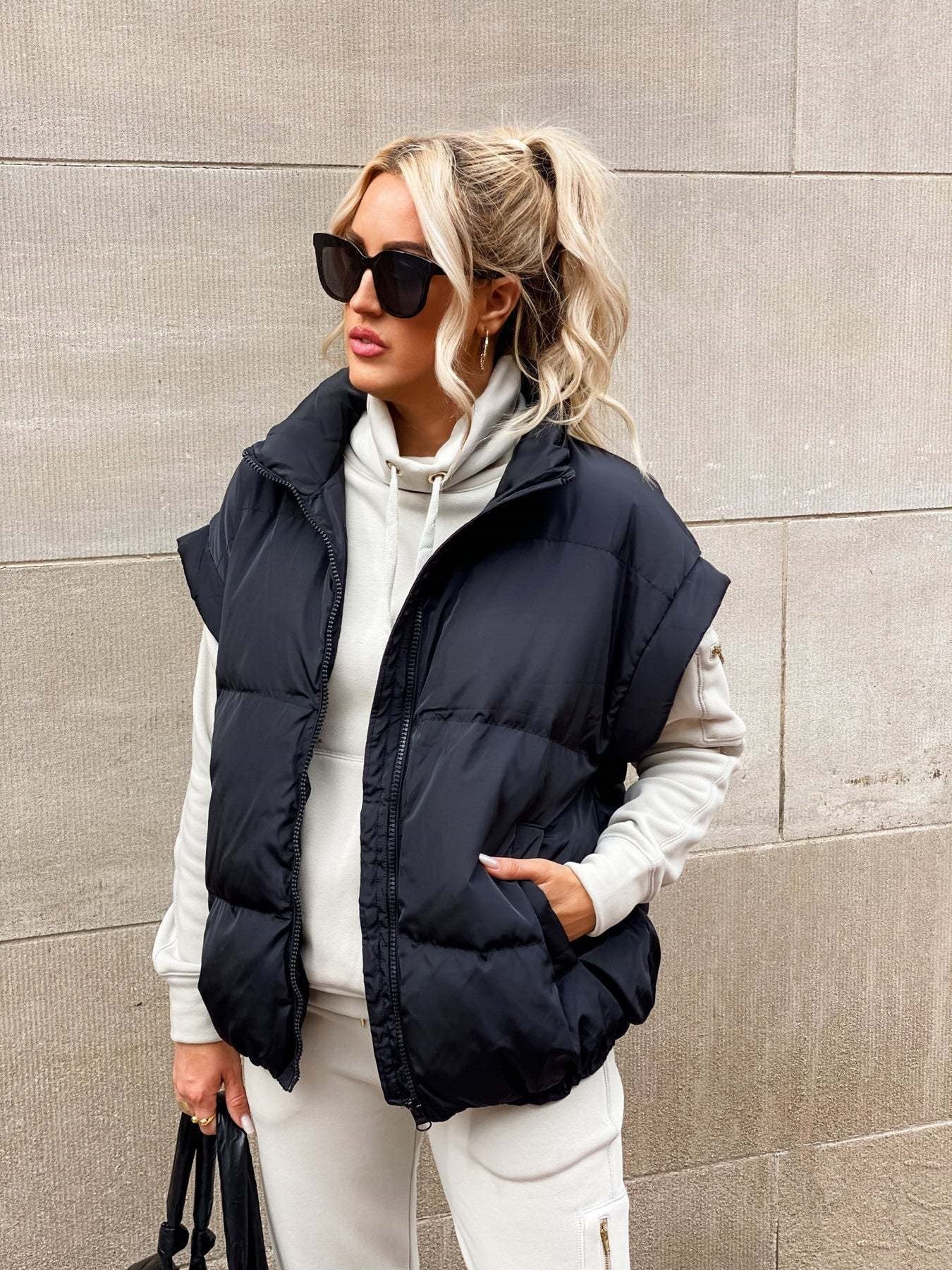 Women's Padded Sleeveless Quilted Vest