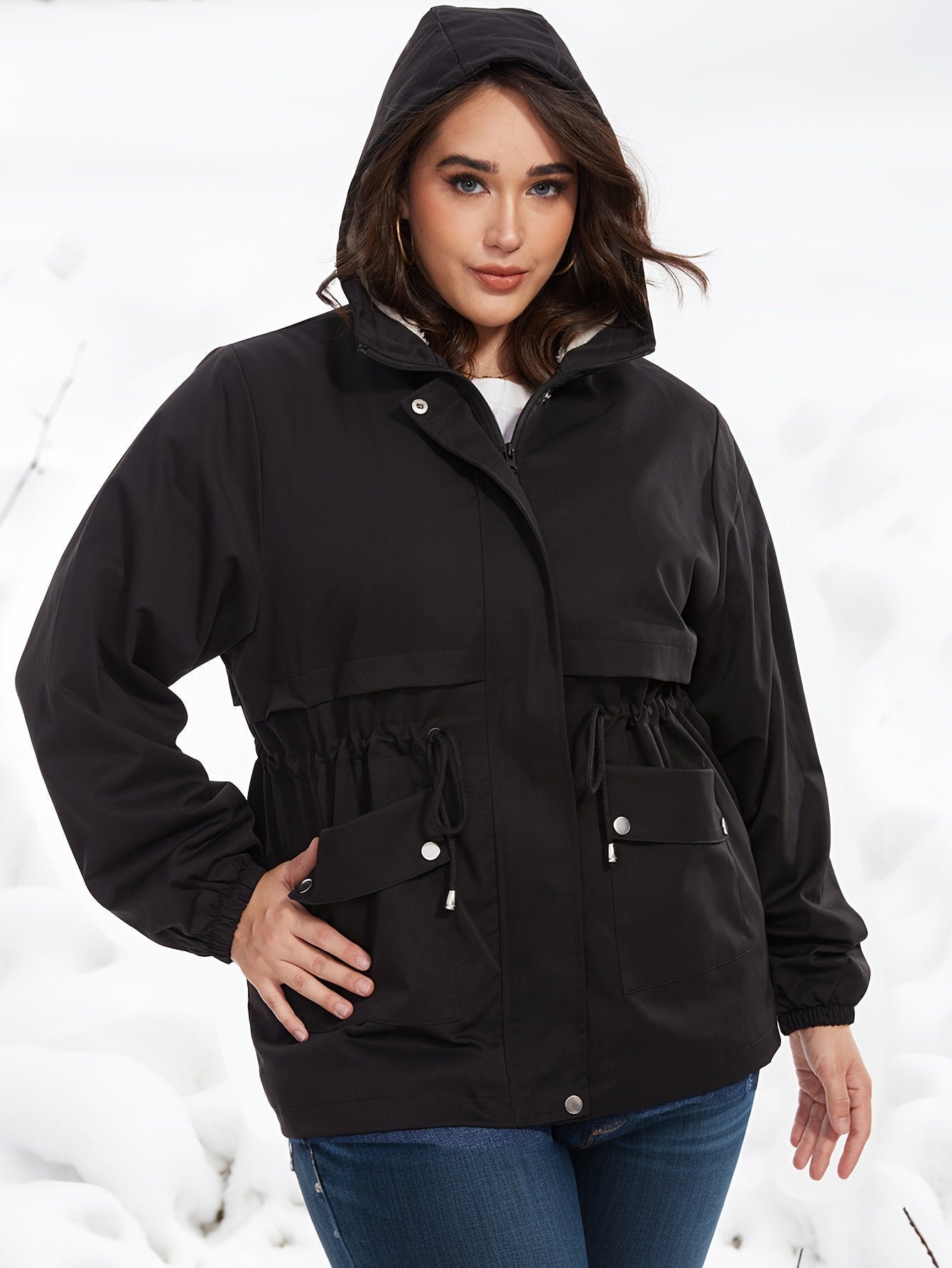 Waterproof Women's Parka Jacket With Hood - BritishElegance