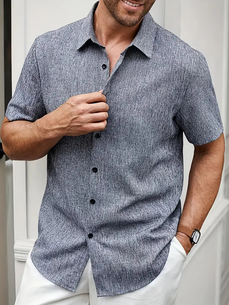 Casual Fit Short Sleeve Mens Shirt