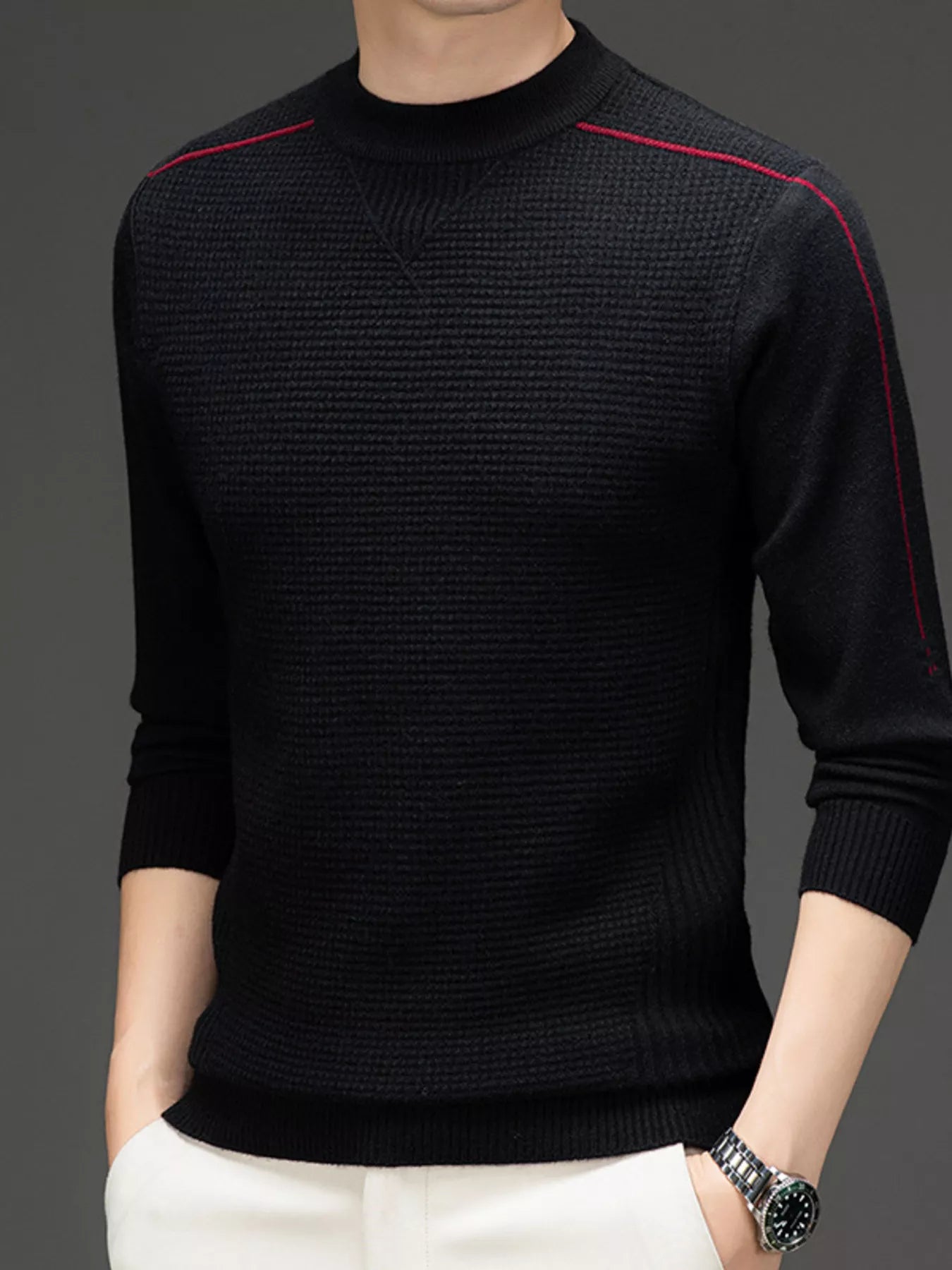 Big and Tall Crew Neck Sweater Shirt